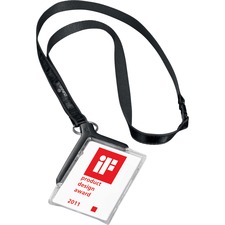 Durable DBL 820758 Durablereg; Id Badge Deluxe Holder Lanyard - 45 X 1