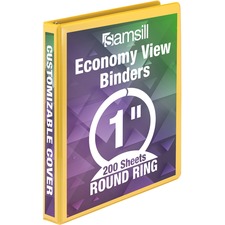 Samsill SAM 18531 Economy 1 Round-ring View Binder - 1 Binder Capacity