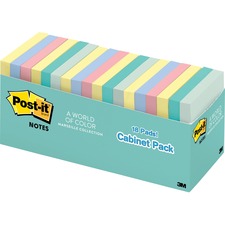 3m MMM 65418APCP Post-itreg; Notes Cabinet Pack - Marseille - 3 X 3 - 