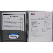 C-line CLI 33081 8-pocket Spiral-bound Poly Portfolio - Smoke, 1ea, 33