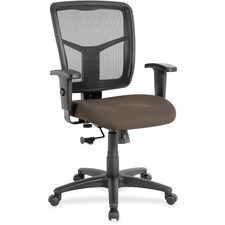 Lorell LLR 86209077 Ergo Task Chair - Mid Back - Java - Vinyl, Fabric 