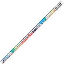 Moon MPD 7500B Happy Birthday Themed Pencils - 2 Lead - Black Lead - S