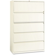 Lorell LLR 22958 Binder Storage 42 Lateral File - 5-drawer - 42 X 18 X