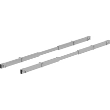 Lorell LLR 16208 Adjustable Crossbar Set - 67 Width - Silver