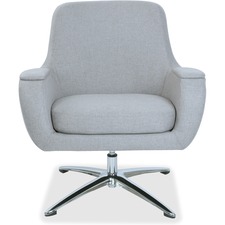 Lorell LLR 48826 Nirvana Lounge Chair - Gray Fabric Seat - Gray Fabric