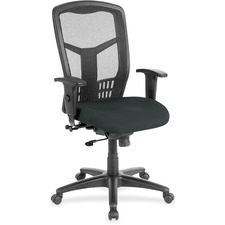 Lorell LLR 86205076 Executive Chair - High Back - Black - Fabric, Viny