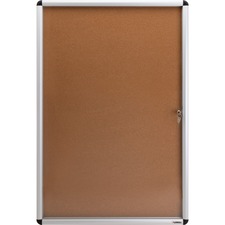 Lorell LLR 42706 Enclosed Cork Bulletin Boards - 36 Height X 24 Width 