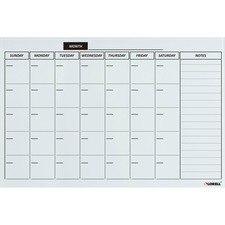 Lorell LLR 19212 Monthly Planner Magnetic Dry-erase Board - Daily, Mon