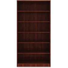 Lorell LLR 99791 Cherry Laminate Bookcase - 73 Height X 36 Width X 12 