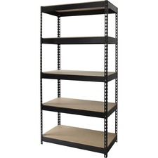 Lorell LLR 61621 Riveted Steel Shelving - 5 Compartment(s) - 72 Height