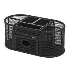 Lorell LLR 84240 Mesh Steel Desktop Organizer - Desktop - Compact, Stu