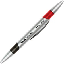 Moon MPD P89 Swirl Desk Pen - Fine Pen Point - Retractable - Black, Re