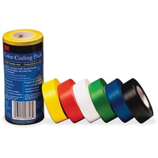 3m MMM 7641226PK Vinyl Tape 764 Color-coding Pack - 21.87 Yd Length X 