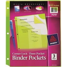 Avery AVE 75310 Averyreg; Corner Lock Binder Pockets - 20 X Page Capac