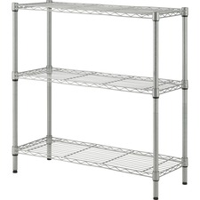 Lorell LLR 70066 Light-duty Wire Shelving - 3 Tier(s) - 36 Height X 36