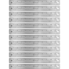 Acme ACM 10415BX Westcott Stainless Steel Rulers - 12 Length 1 Width -