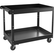 Lorell LLR 59690 Utility Cart - 2 Shelf - 400 Lb Capacity - Steel - 36