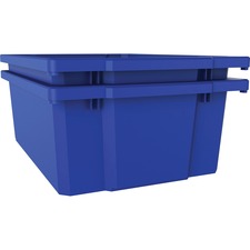 Lorell LLR 71109 6 Deep Storage Bin - 6 Depth - Plastic - Blue - Recyc