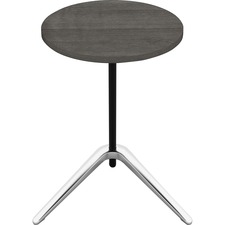 Lorell LLR 86924 Guest Area Round Top Accent Table - Charcoal Round To