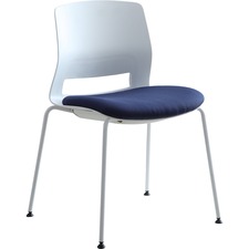 Lorell LLR 42949 Arctic Series Stack Chairs - Blue Foam, Fabric Seat -