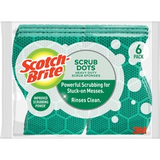 3m MMM 303064 Scotch-brite Scrub Dots Heavy-duty Scrub Sponge - 2.5 He