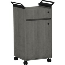 Lorell LLR 59648 Mobile Storage Cabinet With Drawer - 23.5 X 17.8 X 36