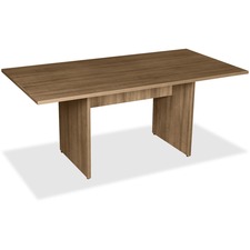 Lorell LLR 69996 2-panel Base Rectangular Walnut Conference Table - 1 