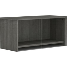 Lorell LLR 16229 Weathered Charcoal Wall Mount Hutch - 30 X 17 X 15 , 