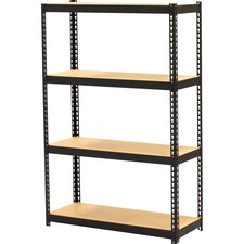 Lorell LLR 66963 Narrow Steel Shelving - 48 Height X 30 Width X 12 Dep