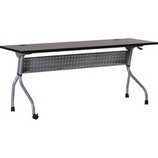 Lorell LLR 60731 Espressosilver Training Table - Rectangle Top - Four 