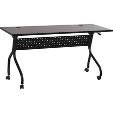 Lorell LLR 60733 Espressoblack Training Table - Rectangle Top - Four L