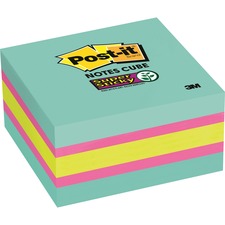 3m MMM 2027SSAFG Post-itreg; Super Sticky Notes Cubes - 3 X 3 - Square