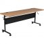 Lorell LLR 60656 Flipper Training Table - Teak Rectangle Top - 72 Tabl