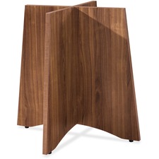 Lorell LLR 69991 Essentials Series Walnut Laminate Round Table - 29.5 