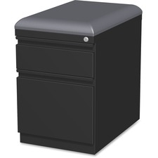 Lorell LLR 49539 Mobile Pedestal File With Seating - 2-drawer - 15 X 1