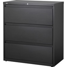 Lorell LLR 88028 3-drawer Black Lateral Files - 36 X 18.6 X 40.3 - 3 X