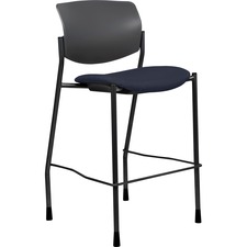 Lorell LLR 83119A204 Fabric Seat Contemporary Stool - Dark Blue Crepe 