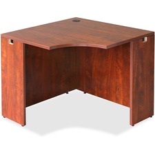 Lorell LLR 69871 Essentials Series Cherry Laminate Corner Desk - Lamin