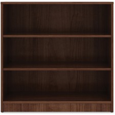 Lorell LLR 99783 Walnut Laminate Bookcase - 36 Height X 36 Width X 12 