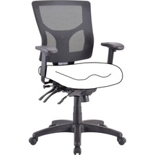 Lorell LLR 62003 Conjure Executive Mid-back Mesh Back Chair Frame - Bl