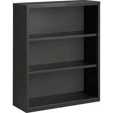 Lorell LLR 59692 Fortress Series Charcoal Bookcase - 34.5 X 13 X 42 - 