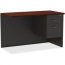 Lorell LLR 79154 Mahogany Laminatecharcoal Modular Desk Series Pedesta