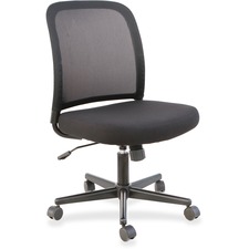 Lorell LLR 83304 Mesh Back Armless Task Chair - Fabric Seat - Fabric B