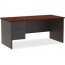 Lorell LLR 79152 Mahogany Laminatecharcoal Modular Desk Series Pedesta