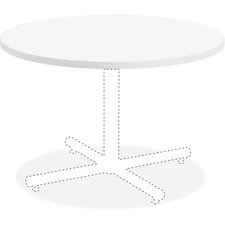 Lorell LLR 99856 Hospitality White Laminate Round Tabletop - High Pres