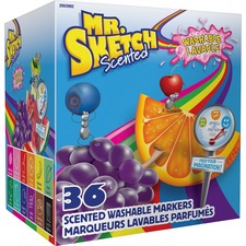 Newell SAN 2003992 Mr. Sketch Scented Washable Markers - Chisel Marker