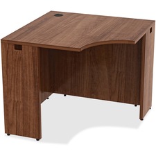 Lorell LLR 34391 Essentials Series Walnut Laminate Corner Desk - 36 X 