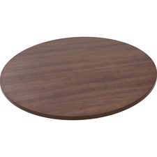 Lorell LLR 59659 Woodstain Hospitality Round Tabletop - Walnut Round T