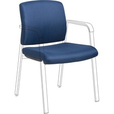 Lorell LLR 30948 Stackable Chair Upholstered Backseat Kit - Navy - 1 E