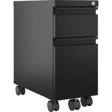 Lorell LLR 66954 5th Wheel Slim Pedestal - 10 X 19.9 X 21.8 For File, 